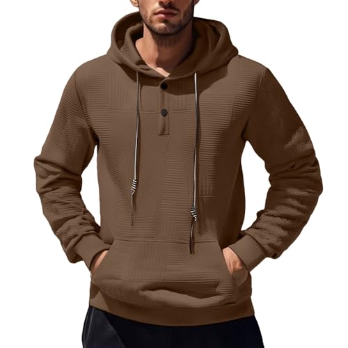 Men's Slim Fit Pullover Hoodies Plus Size Jacquard Long Sleeve Hipster 2025 Trendy Casual Sport Hooded Sweatshirts
