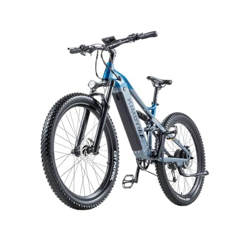 KIMDYMA K1 Bicicleta Eléctrica de Montaña (E-MTB) | Doble Suspensión 27,5' | Asistencia al Pedaleo hasta 160km | Motor 80Nm, 9 Velocidades, Cubiertas 27.5×2.8 | Ciudad y Terreno