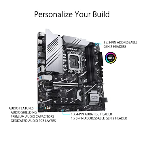 ASUS PRIME Z790M-PLUS Intel Z790 LGA 1700 Micro ATX Motherboard, 3 slo M.2, DDR5, HDMI, USB 3.2 Gen 2 Type-C - Image 4