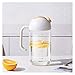 Dzbanek do Mrożonej Herbaty Dzbanek szklany o dużej pojemności z pokrywką może automatycznie otwierać i zamknąć szklaną zimną teaketkę z skalą precyzyjną (1.6l / 2L) Dzbanek na Zimną Wodę
