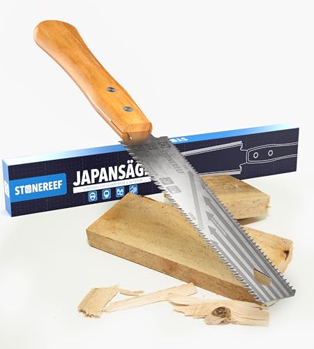 Japansäge Ryoba [300mm] – Zugsäge mit Präzision – Feinsäge Holz – Japanische Handsäge für Holz, Kunststoff & Modellbau – Dübelsäge Profi Werkzeug für Holzarbeiten (Japansäge)