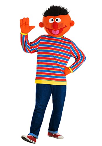Fun Costumes Get Ready to Laugh with the Men's Sesame Street Ernie Mascot Costume, Halloween Outfit for Adults
