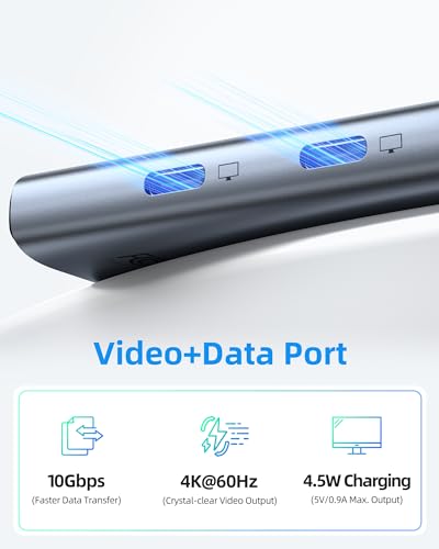 Image of USB-C Splitter with 4K@60Hz Video USB-C Hub Dual Monitor with DP Alt Mode