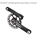 Mountain Bike Crankset,110/127/140/150/155/160MM Bike Crank Arms, Hollow Integrated Folding Bicycle Crank With 28/30/32/34/36T Single Speed Round Narrow Wide Chainring 7-12S With BB(32T,160mm)