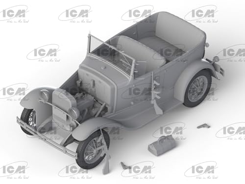 ICM 24052 - Model A Gangster Car - Kit de Modelo Automotriz a Escala 1:24 miniatura 7