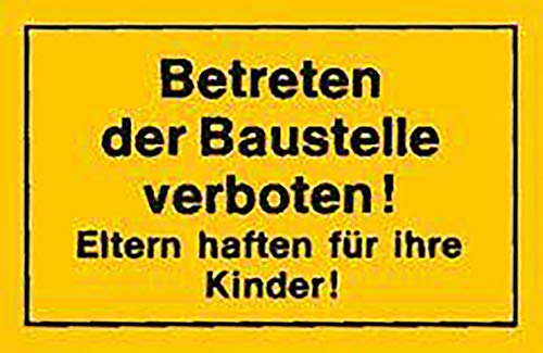 Preisvergleich Produktbild Verbotsschilder Betreten der Baustelle ve
