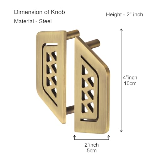 Image of COMPASS Stainless Steel 7 Star Cabinet Knobs, Drawer Pulls, Knobs for Dresser Drawers, Drawer Knobs Handle, Kitchen Knobs (Antique Finish) Pack of 8 pcs