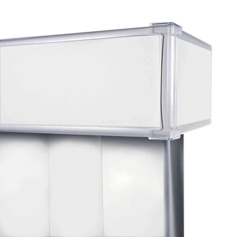 Vertical Blind Valance (Color: White) Custom Made to Your Size Includes Return Pieces, Clear Corner Pieces, and 3 Valance Clips. Easily Clips on to Your Existing Vertical Blinds