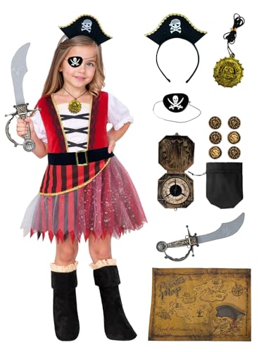 Disfraz pirata para niñas Halloween miniatura 1