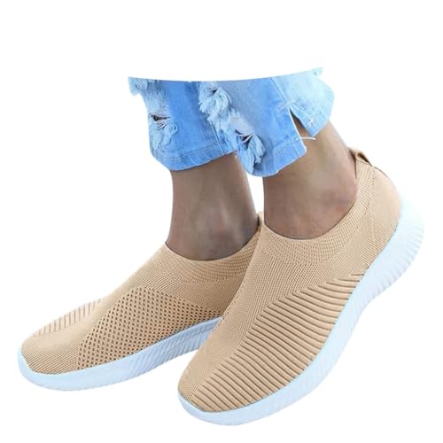 Zapatillas Casual Mujer Malla sin Cordones,Zapatillas Mujer Deportivas Sin Cordones Malla Transpirable Manos Libres Non Slip Ligero Zapatos para Pasear Caminar Correr Andar