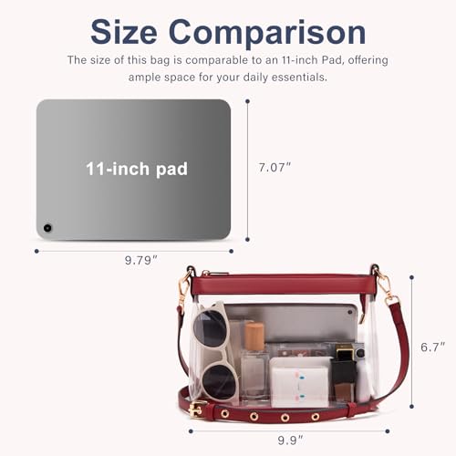 Image of Wuflyover Clear Bag for Stadium Events, Clear Purse for Women
