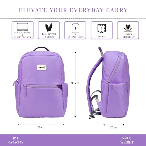 Image of F Gear Cannes 12L Laptop Backpack|Premium, Soft Touch, Lightweight & Durable|Laptop & Tablet Sleeves|3 spacious compartments & 2 Pockets|Ideal for Office, Daily Use & Travel
