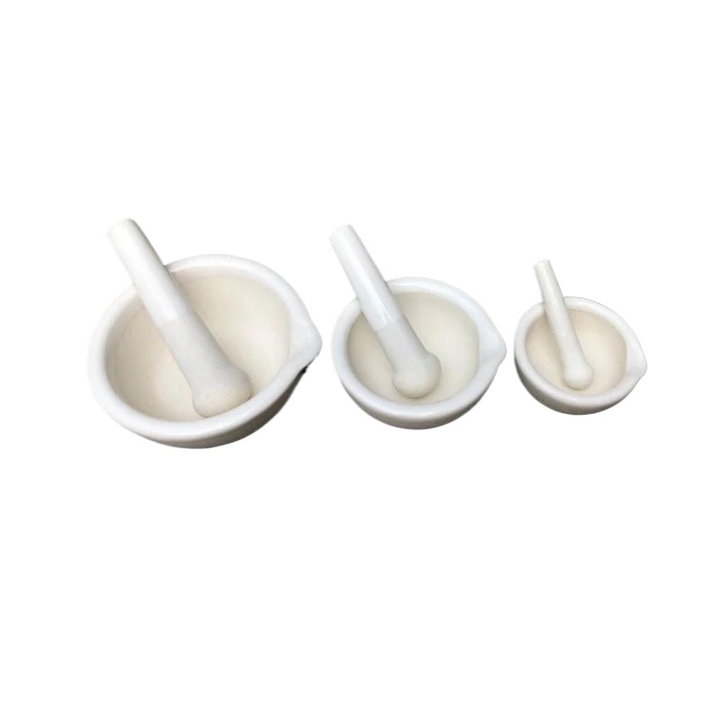 Mortaio con Pestello 1 pz 60mm 80mm 100mm 130mm 160mm Set di Mortaio e pestello in Porcellana Bianca for miscelazione e macinazione Mortaio(160mm)
