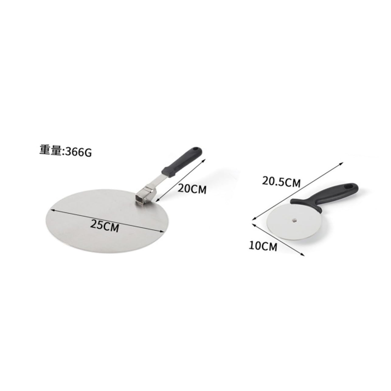 1 Set Cortador de Pizza de Acero Inoxidable Pala de Pizza Diseño Ergonómico para Cortar Tartas y Pan en Cocina Profesional y Doméstica
