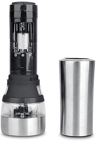 Stainless Steel 2 iN 1 Electrical Salt and Pepper Mill Premium Shaker Spice Herb Grinder Kitchen Cooking Tools
