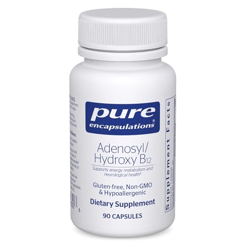 Pure Encapsulations Adenosyl/Hydroxy B12 90s - High-Potency B Vitamin - for Energy Metabolism & Neurological Support* - Brain Support Supplement* - Vegan & Gluten Free - 90 Capsules