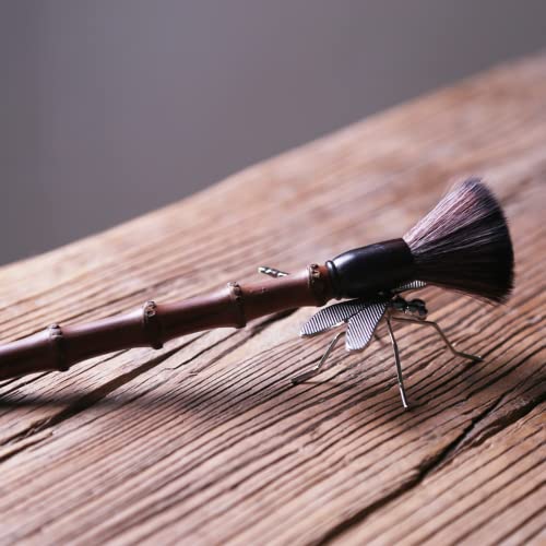 Alloy Dragonfly Figurine, Metal Realistic Insect Dragonfly Model Statue Sculpture Pen Holder Cup Lid Holder Office Home Study Desk Paperweight (Silver) #TOP2