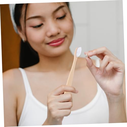 Healvian 24 Stück Teiliges Zahnbürsten- Weiche Borsten Biologisch Abbaubar Nachhaltige Holzzahnbürsten für Erwachsene für Haushalt Hotels Camping und Reisen – Bild 8