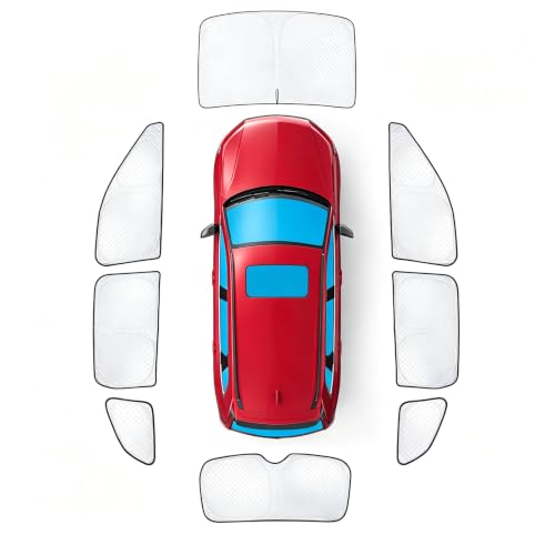 Image of KMF 8pcs Thicken Sun Shades for Honda CR-V 2023-2025 2026 Accessories, CRV Protecting Privacy Full Car Window Covers Sunshade for Windshield Side Rear, UV Block and Blackout for Camping