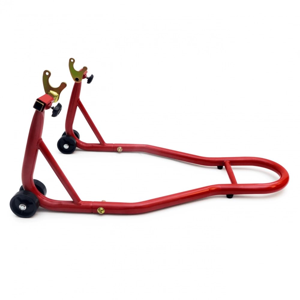 Béquille lève-Moto Support Roue arrière avec fourches pour Prise sur diabolos - Rouge