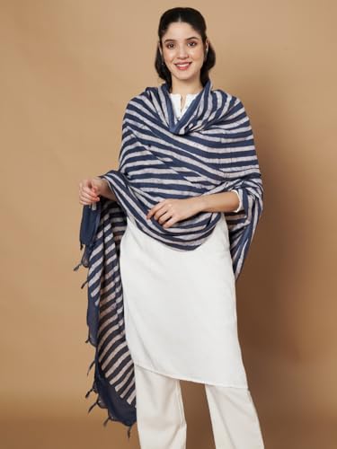 Image of Women's Cotton Rayon Bandhani Print Dupatta with Tassels 2.25 Meters | Women's cotton printed dupatta with tassels.