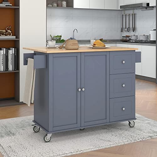 Kitchen island with spice rack