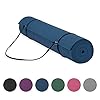 Gaiam-Essentials-Premium-Yoga-Mat-with-Yoga-Mat-Carrier-Sling-72L-x-24W-x-14-Inch-Thick Gaiam Essentials Premium Yoga Mat with Carrier Sling, Navy, 72"L x 24"W x 1/4 Inch Thick