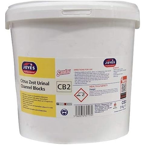 Jeyes JY34117 Sanilav Urinal Channel Blocks, Citrus, 3 kg Cover