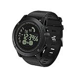 Batería: CR2450. Reloj deportivo inteligente digital, sumergible hasta 5 bares, batería de 2 años de duración, multifunción, negro, para hombres