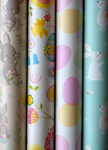 4 Rollen Premium Osterpapier Geschenkpapier Ostern Ostern Eier Hase 2m x0 7m