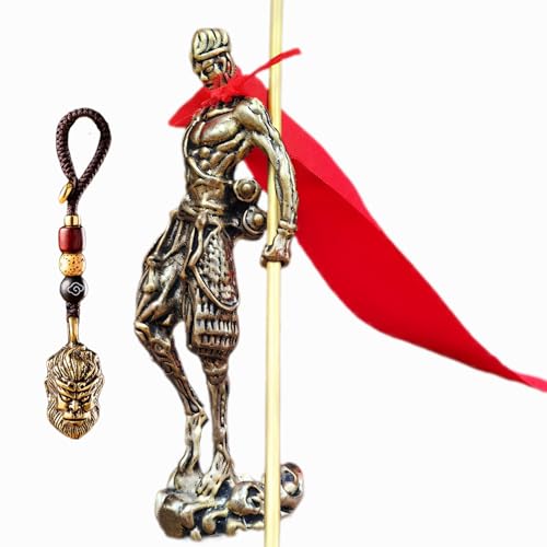 ZHUOAOO Sun Wukong Statue and Monkey King Head Pendant -