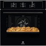 Electrolux EOH2H044K Serie 300 Forno Multifunzione, Capacità 68 L, EOH2H044K, Classe A+, Pulizia AquaClean, Cottura Uniforme, Funzione Pizza, 589x594x568 mm, Nero