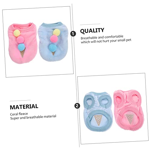 2 piezas ropa para mascotas con diseño de helado miniatura 3