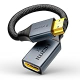 VCELINK 8K 4K HDMI Extension Cable Male to Female 18CM, Short 2.1 HDMI Extender 8K@60Hz 4K@120Hz with 48Gbps High Speed, Compatible with TV Stick, Roku Fire Stick, Game Console, Laptop, 1 Pack 7.2in