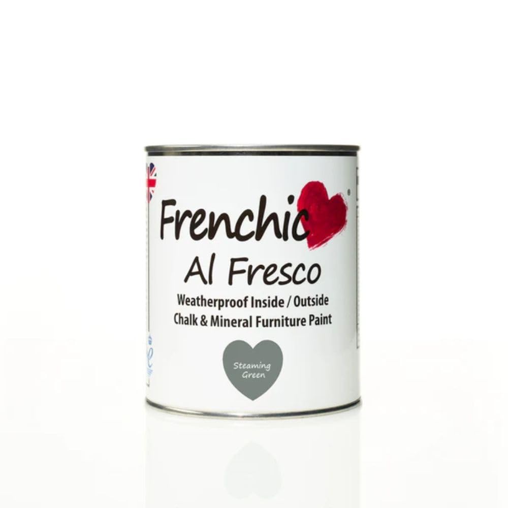 Frenchic Green Steaming - Al Fresco Weatherproof Inside & Outside Chalk Paint - 750Ml