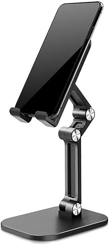 Soporte de teléfono celular ajustable en altura de ángulo, soporte universal para teléfono de escritorio soporte para tableta soporte para iPhone