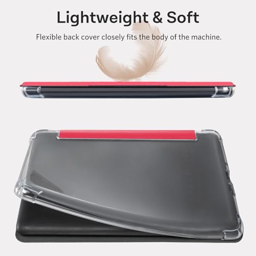 Image of CoBak Case for 7 inch Ereader - New PU Leather Cover and Clear Soft Silicone Back Cover with Auto Sleep Wake Feature