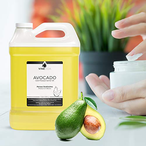 Óleo de abacate a granel – 1 galão de óleo de abacate em garrafa de HDPE – 100% puro e não diluído –