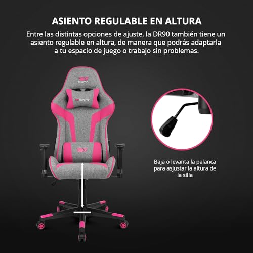 Variante de DRIFT GAMING silla gaming DR90 Gris/Rosa
