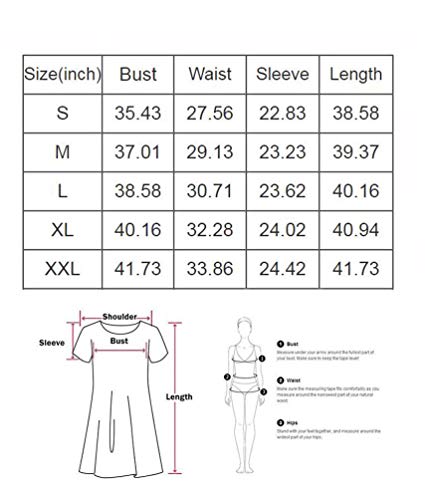 Teeuiear Women's Pleated Autumn Winter Polka Dot Print Button Down Dress Loose Swing Casual Tunic Cocktail Long Sleeve Dresses with Pocket (XL, Army Green)