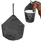 Syiyunran Horse Feed Bag Stall Hay Net - Nero, 1 Pezzo, Accessori Alimentazione e Abbeveraggio Sacchi da Fieno Cavalli Feeding Sacco Rastrelliera, Suitable per Holding Buckets, Buckets Bags