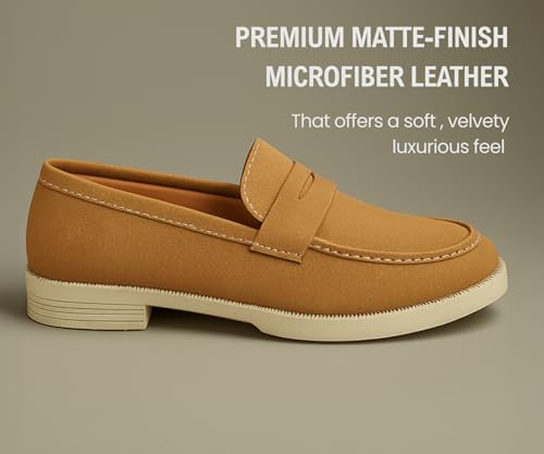 Image of Kraasa Men Premium Driftor 2.0 Block Heel Loafers for Mens, Causals| Lighweight Slip-On's | Soft Cushioned Insole | Super Flexible, Comfortable for Men