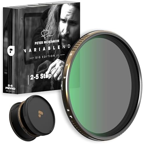 PolarPro 67mm Peter McKinnon Mist VND Camera Filter - 6-9 Stop Variable Neutral Density Lens Filter for DSLR/Mirrorless Pro Video – for Cinematic Shutter Speed Control + Diffusion