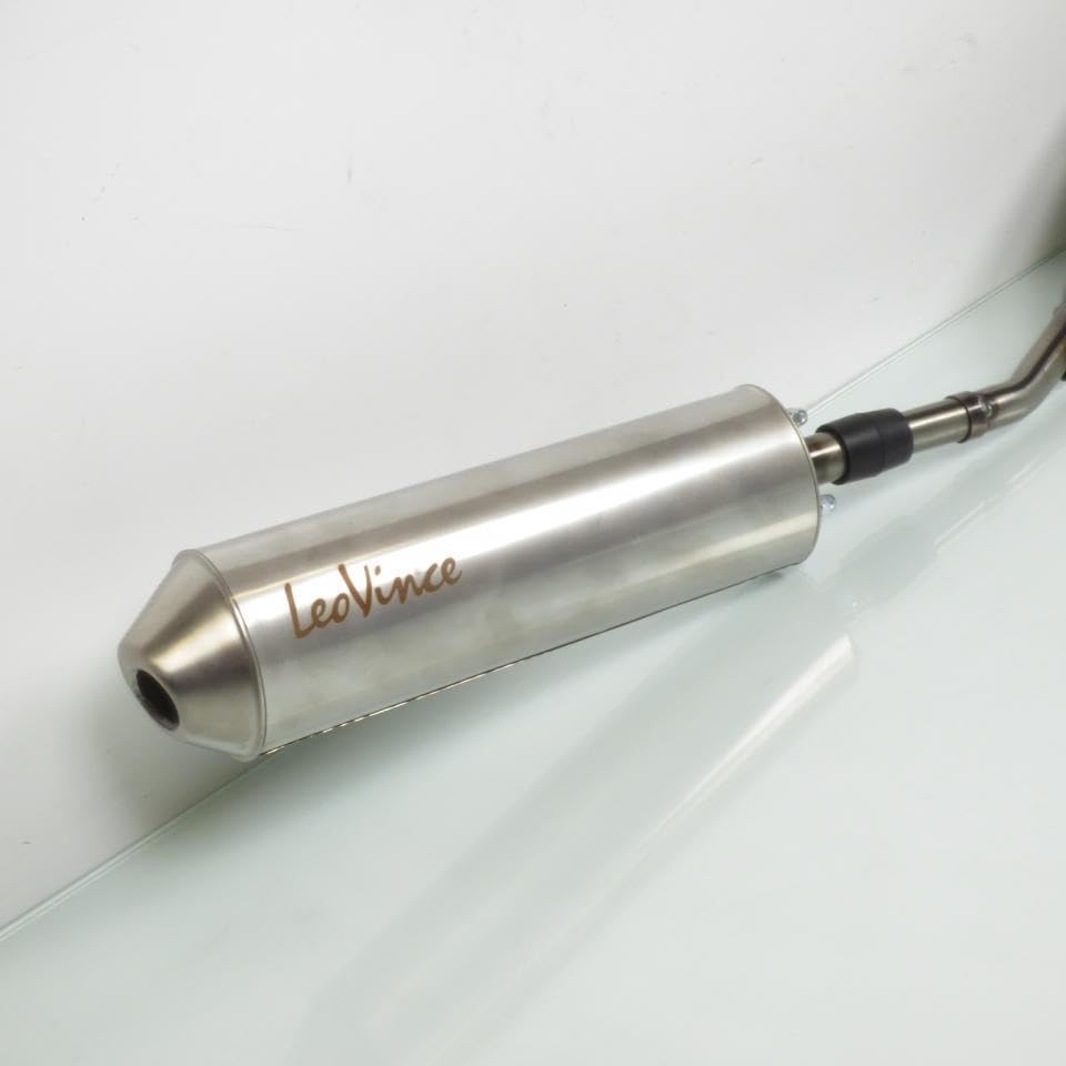 Pot d échappement Leovince compatible avec Moto Derbi 50 Senda R X-Treme Avant 2018 3408N / HM V6 inox passage bas