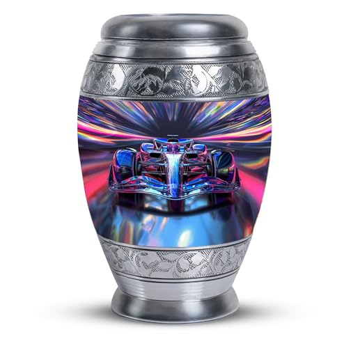 KARYLIZ Futuristic Speed Light Car Urn - Burial Urns for Cremated Remains, Companion Urns - Mini Urns for Human Ashes Keepsake - Decorative Urn for Adult Female - Elegant Keepsake for Ashes 3 Inch