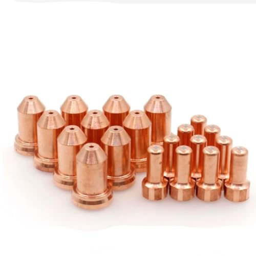 20Pcs PTM80 PTM-80 IPT-80 PT80 Electrode Tip/Nozzle 1.0mm/1.2mm/1.3mm for Plasma Cutter Torch Consumables QIANGHAN (1.0mm)