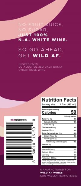 Miniatura 2 de Vino sin alcohol Wild AF (rosa espumoso sin alcohol)