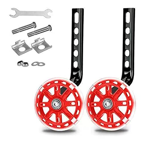 Stabilisateur de vélo silencieux clignotant kit de montage de roue de support 12-20 pouces