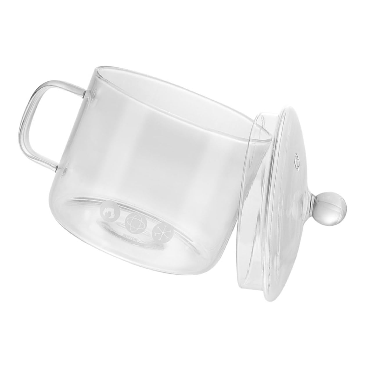 Hitzebeständiger Glas schmortopf mit Deckel Transparenter Kochtopf für Herd und Mikrowelle Großer Glas topf für Suppe Babynahrung und Nudelgerichte Vielseitig Einsetzbar