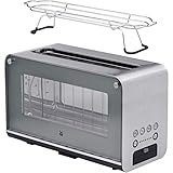 Motorisierte Toastaufnahme: Vor und nach dem Toasten fährt die Aufnahme automatisch in die perfekte Position – zum Toasten bzw. zum Entnehmen des Toasts
